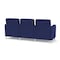 Lesro Siena Lounge Reception 3 Seat Tandem Seating, Brushed Steel, OH Cobalt Upholstery SN3103 - alternate 2